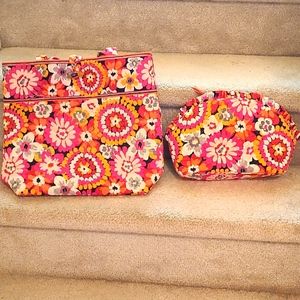 Vera Bradley Tote & Cosmetic Case Set